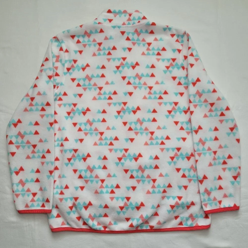 Eddie Bauer Youth Quest Fleece 1/4-Zip Pullover Triangle Print Large Aztec - Picture 2 of 12